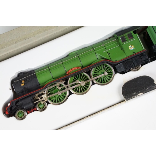 195 - Five boxed Trix Trains HO / OO gauge locomotives to include Mallard, Western Sovereign, 2 x Flying S... 