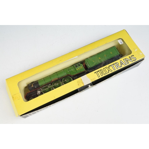 195 - Five boxed Trix Trains HO / OO gauge locomotives to include Mallard, Western Sovereign, 2 x Flying S... 