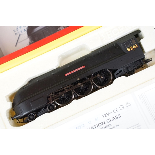 210 - Four boxed Hornby OO gauge locomotives to include R2270 LMS 4-6-2 Coronation Class City of Edinburgh... 