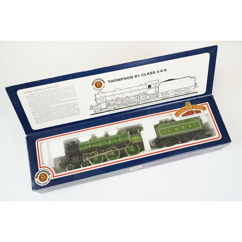 213 - Five boxed Bachmann OO gauge locomotives to include 31405 Lord Nelson 30852 Sir Walter Raleigh BR gr... 