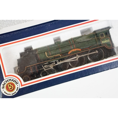 213 - Five boxed Bachmann OO gauge locomotives to include 31405 Lord Nelson 30852 Sir Walter Raleigh BR gr... 