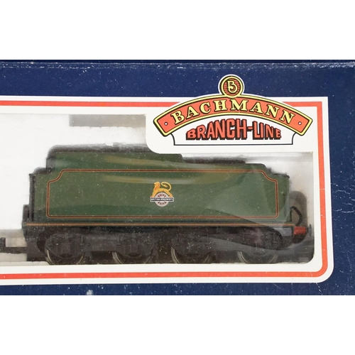 213 - Five boxed Bachmann OO gauge locomotives to include 31405 Lord Nelson 30852 Sir Walter Raleigh BR gr... 