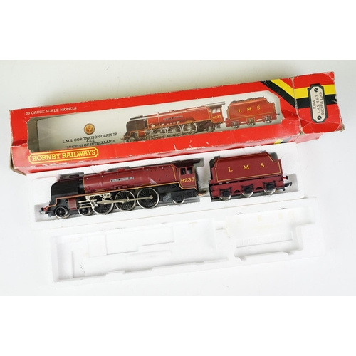 215 - Four boxed Hornby OO gauge locomotives to include R066 LMS 4-6-2 Duchess Loco, LNER Class D49/1 Ches... 