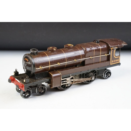 227 - Hornby O gauge Riviera Blue No 3E train set box containing 4-4-2 31240 locomotive with Nord 31801 te... 