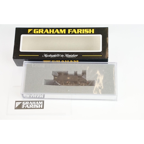 25 - Five cased Graham Farish by Bachmann N gauge locomotives to include 371-060 Class 03 Diesel Shunter ... 