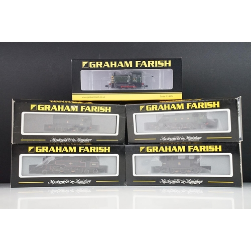 26 - Five cased Graham Farish by Bachmann N gauge locomotives to include 371-061 Class 03 Diesel Shunter ... 