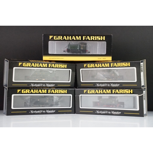 28 - Five cased Graham Farish by Bachmann N gauge locomotives to include 371-060 Class 03 Diesel Shunter ... 
