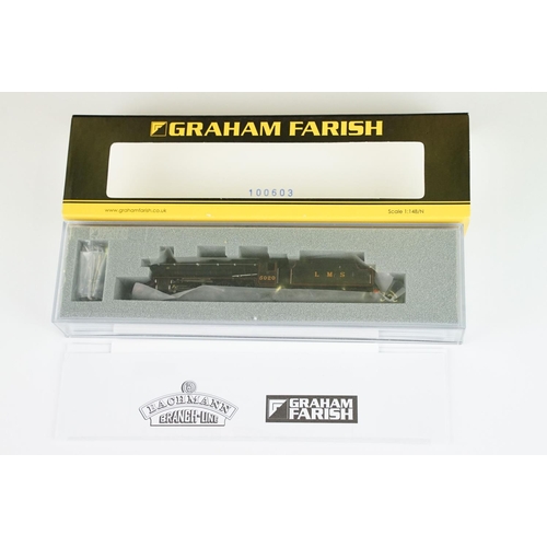 3 - Three cased Graham Farish by Bachmann N gauge locomotives to include 372-478 Jubilee Class 45698 Mar... 