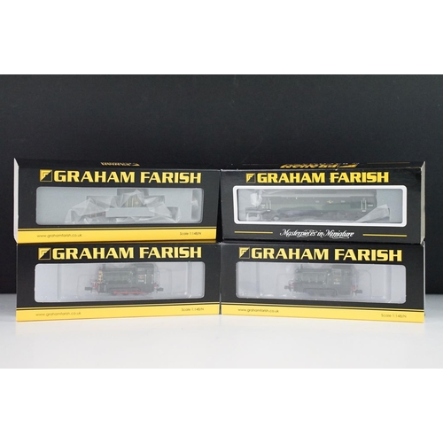 30 - Four cased Graham Farish by Bachmann N gauge locomotives to include 371-061 Class 03 Diesel Shunter ... 