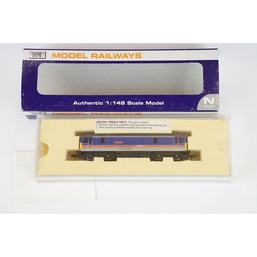 31 - Five cased Dapol N gauge locomotives to include ND-062A Ivatt Locomotive LMS 120, ND006 CI.73 South ... 