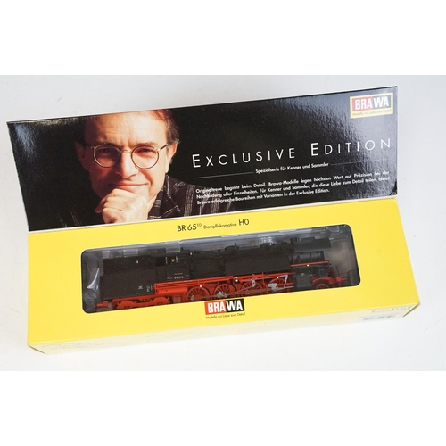 83 - Two boxed Brawa Exclusive Edition HO gauge locomotives to include 0330 001 V320 Diesellok and 0612 D... 