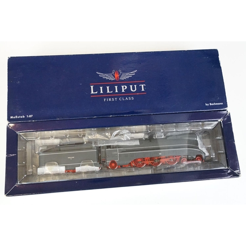 87 - Three boxed Liliput by Bachmann First Class HO gauge locomotives to include L111123 BR 01 1078 DR, L... 