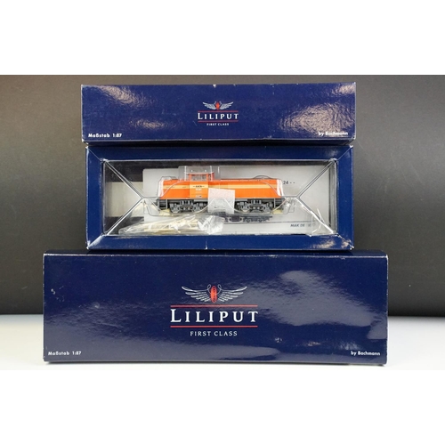 89 - Two boxed Liliput by Bachmann First Class HO gauge locomotives to include L112873 Diesel Aussichtstr... 