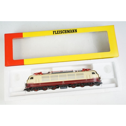 96 - Three boxed Fleischmann HO gauge locomotives to include 4381, 4247 & 4376