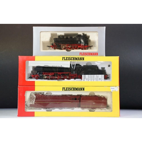 97 - Three boxed Fleischmann HO gauge locomotives to include 80 4176, 4173 & 64094