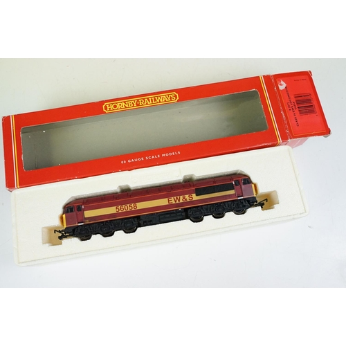 99 - Four boxed Hornby OO gauge locomotives to include R2075 Class 56 EWS Locomotive 56058, R2758 Arriva ... 