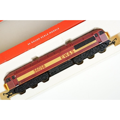 99 - Four boxed Hornby OO gauge locomotives to include R2075 Class 56 EWS Locomotive 56058, R2758 Arriva ... 