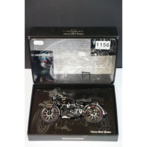 Boxed 1/12 scale Paul's Model Art Minichamps Classic Bike Series No 31 Vincent  Black Shadow 1950 die