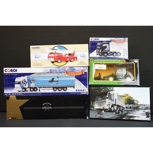 1174 - Six boxed diecast models to include 2 x Corgi Hauliers Of Renown (1/50 CC13780 Scania R Topline & CC... 