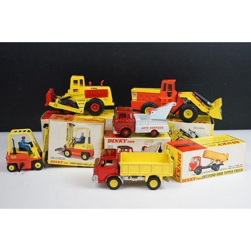 1221 - Five boxed Dinky commercial diecast models to include 973 Eaton Yale Articulated Tractor Shovel, 976... 