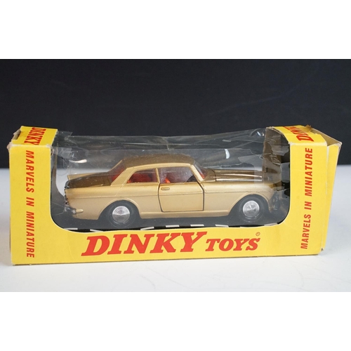 1222 - Five boxed / cased Dinky diecast models to include 208 VW Porsche 914 Sports Car in yellow, 485 Merr... 