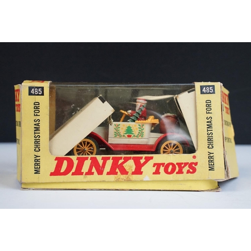 1222 - Five boxed / cased Dinky diecast models to include 208 VW Porsche 914 Sports Car in yellow, 485 Merr... 