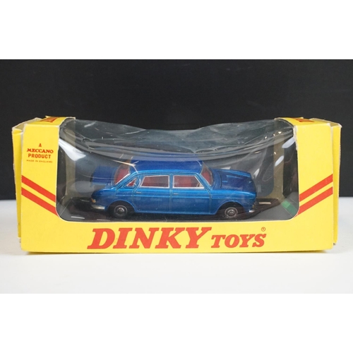 1222 - Five boxed / cased Dinky diecast models to include 208 VW Porsche 914 Sports Car in yellow, 485 Merr... 