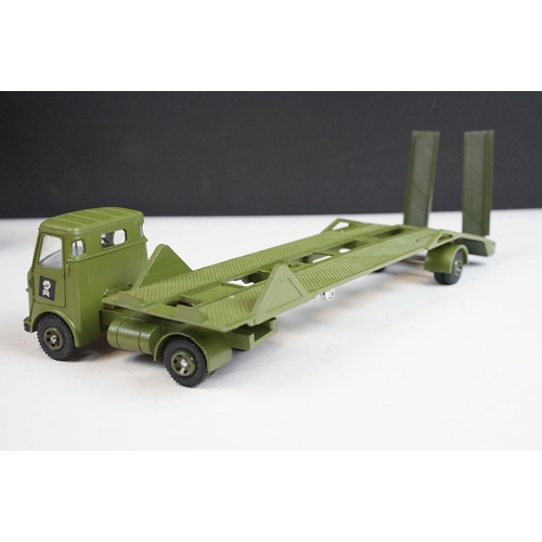 1223 - Seven boxed Dinky military diecast models to include 602 Armoured Command Car, 618 AEC Artic Transpo... 