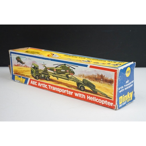 1223 - Seven boxed Dinky military diecast models to include 602 Armoured Command Car, 618 AEC Artic Transpo... 