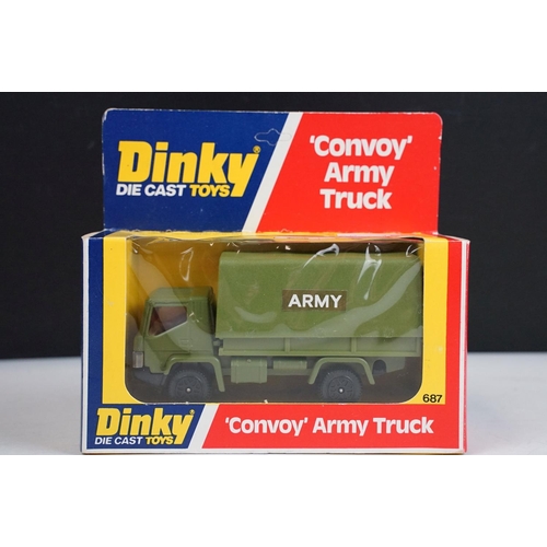 1223 - Seven boxed Dinky military diecast models to include 602 Armoured Command Car, 618 AEC Artic Transpo... 