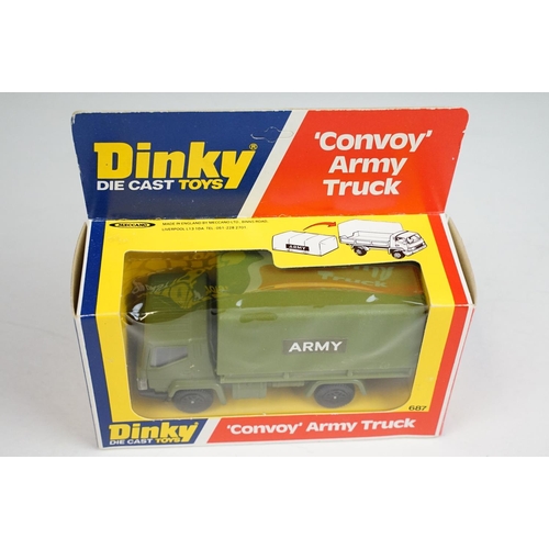 1223 - Seven boxed Dinky military diecast models to include 602 Armoured Command Car, 618 AEC Artic Transpo... 