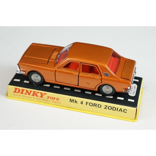 1225 - Seven boxed / cased Dinky diecast models to include 1415 Peugeot 504 in blue, 164 Mk4 Ford Zodiac in... 