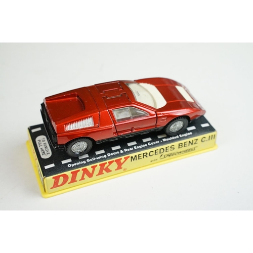 1225 - Seven boxed / cased Dinky diecast models to include 1415 Peugeot 504 in blue, 164 Mk4 Ford Zodiac in... 