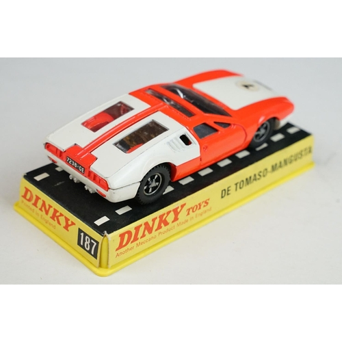 1225 - Seven boxed / cased Dinky diecast models to include 1415 Peugeot 504 in blue, 164 Mk4 Ford Zodiac in... 