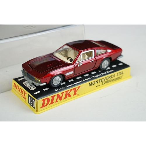 1226 - Six boxed / cased Dinky diecast models to include 1402 Ford Galaxie 500 in purple, 190 Monteverdi 37... 