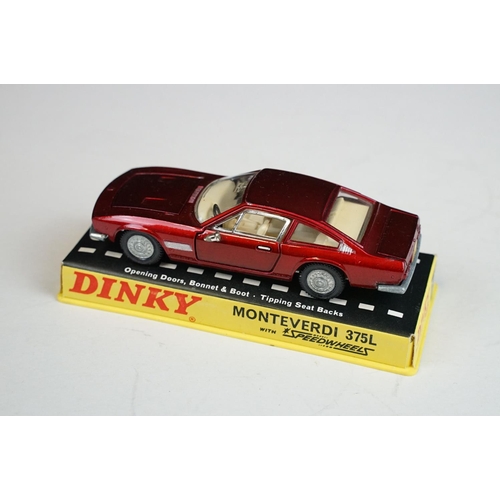 1226 - Six boxed / cased Dinky diecast models to include 1402 Ford Galaxie 500 in purple, 190 Monteverdi 37... 