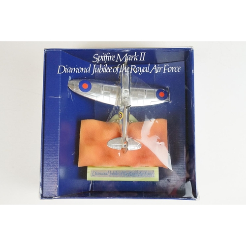 1229 - Two boxed Dinky 700 Spitfire Mark II Diamond Jubilee Of The Royal Air Force diecast models, diecast ... 