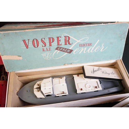 398 - Four boxed items to include V Models 1/18 Austin Somerset in beige, V Models Vosper RAF Crash Tender... 