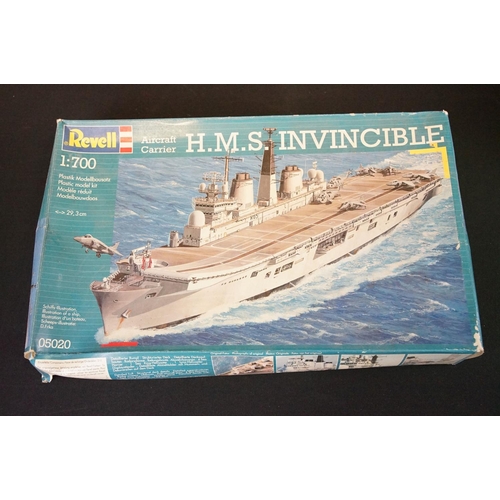 400 - 13 Boxed plastic model kits to include 8 x Revell kits (sealed 1/48 Ventura MK. II RAF, 1/700 H.M.S ... 