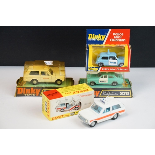 1202 - Four boxed Dinky emergency service diecast models to include 270 Ford Escort Panda Police Car, 268 R... 