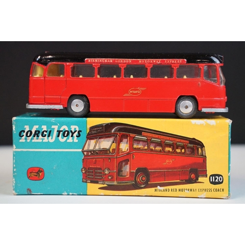 1203 - Seven boxed Dinky diecast bus & coach models to include 954 Vega Major Luxury Coach, 953 Continental... 