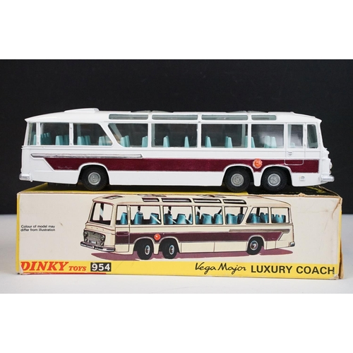 1203 - Seven boxed Dinky diecast bus & coach models to include 954 Vega Major Luxury Coach, 953 Continental... 