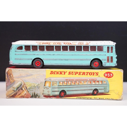 1203 - Seven boxed Dinky diecast bus & coach models to include 954 Vega Major Luxury Coach, 953 Continental... 