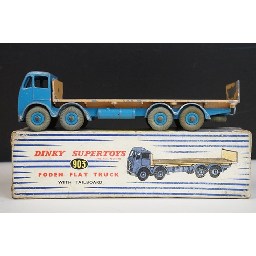 1204 - Six boxed Dinky diecast models to include 922 Big Bedford Lorry in blue cab and yellow trailer, 903 ... 