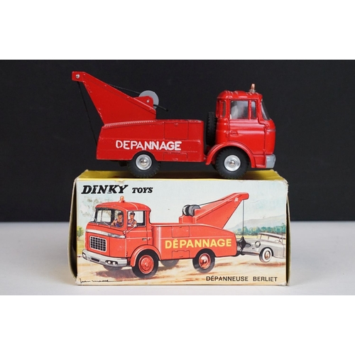 1205 - Four boxed Dinky diecast commercial models to include French 589 Berliet (diecast vg, box end flap l... 