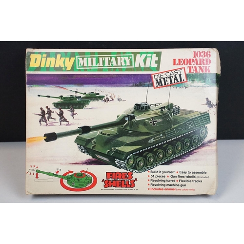 1206 - Three boxed Dinky Military Kit diecast models to include 1038 Scorpion Tank, 1036 Leopard Tank and 1... 