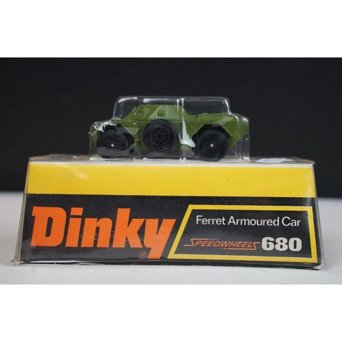 1208 - Five boxed Dinky military diecast models to include 601 Austin Para-Moke, 680 Ferret Armoured Car, 6... 