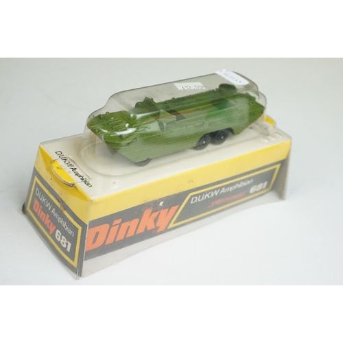 1208 - Five boxed Dinky military diecast models to include 601 Austin Para-Moke, 680 Ferret Armoured Car, 6... 