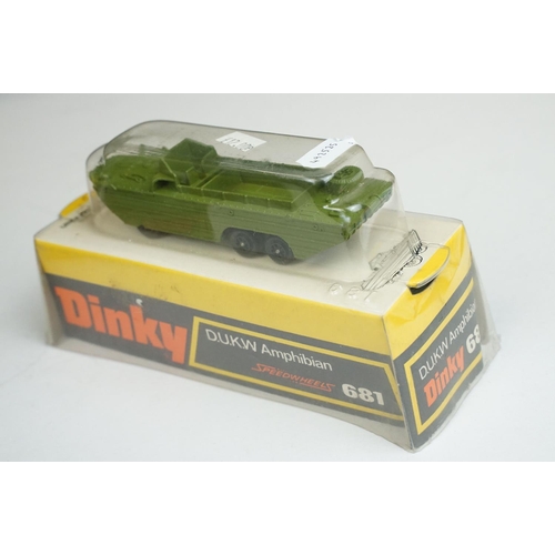 1208 - Five boxed Dinky military diecast models to include 601 Austin Para-Moke, 680 Ferret Armoured Car, 6... 