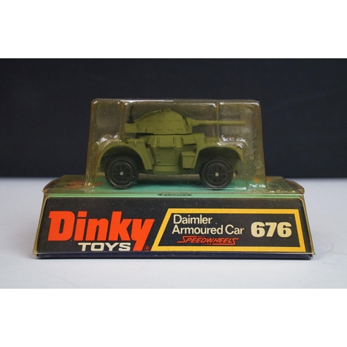 1208 - Five boxed Dinky military diecast models to include 601 Austin Para-Moke, 680 Ferret Armoured Car, 6... 